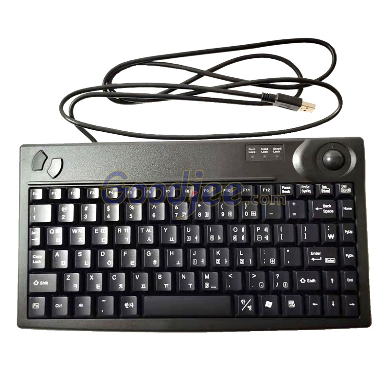 韩国SEJIN SPR-8695TU FMK-8695TU黑色USB接口带轨迹球 工控机键盘