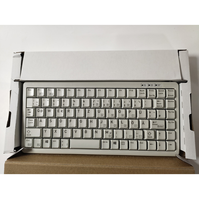 樱桃Cherry G84-4100LCMDE-0 USBPS2双接口工业键盘白色德语布局86键