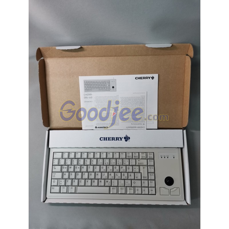 樱桃Cherry G84-4400LUBEU-0 USB接口触摸板工控键盘白色欧洲布局83键
