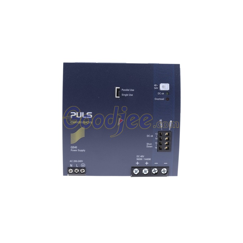 普尔世PULS 导轨电源QS40.484, 输出48V20A960W输入100-240V