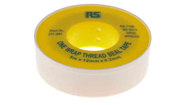 231-964 RS PRO 聚四氟乙烯加厚聚四氟乙烯生料带 厚度0.2mm,宽度12mm5米