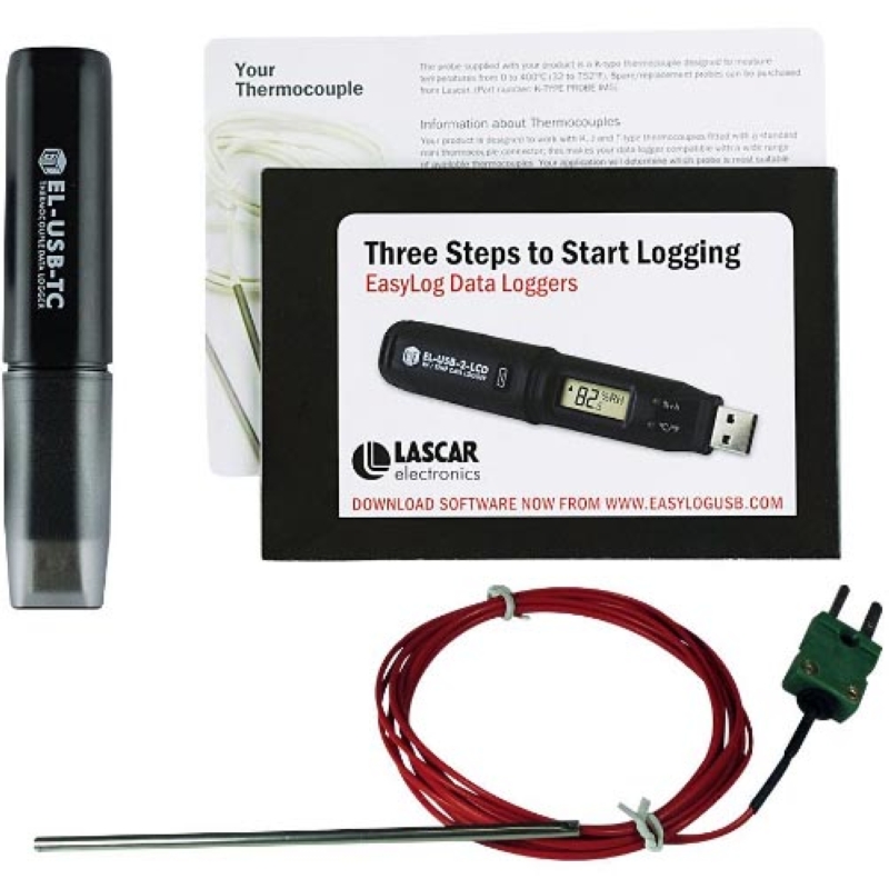 Lascar EL-USB-TC 带K型探头温度记录仪可导出-200-1350度 精度±1度