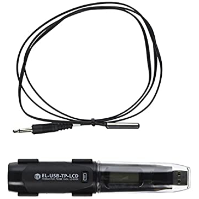Lascar EL-USB-TP-LCD 温度记录仪可导出带热敏探头, -40-125°c 精度±0.6°c
