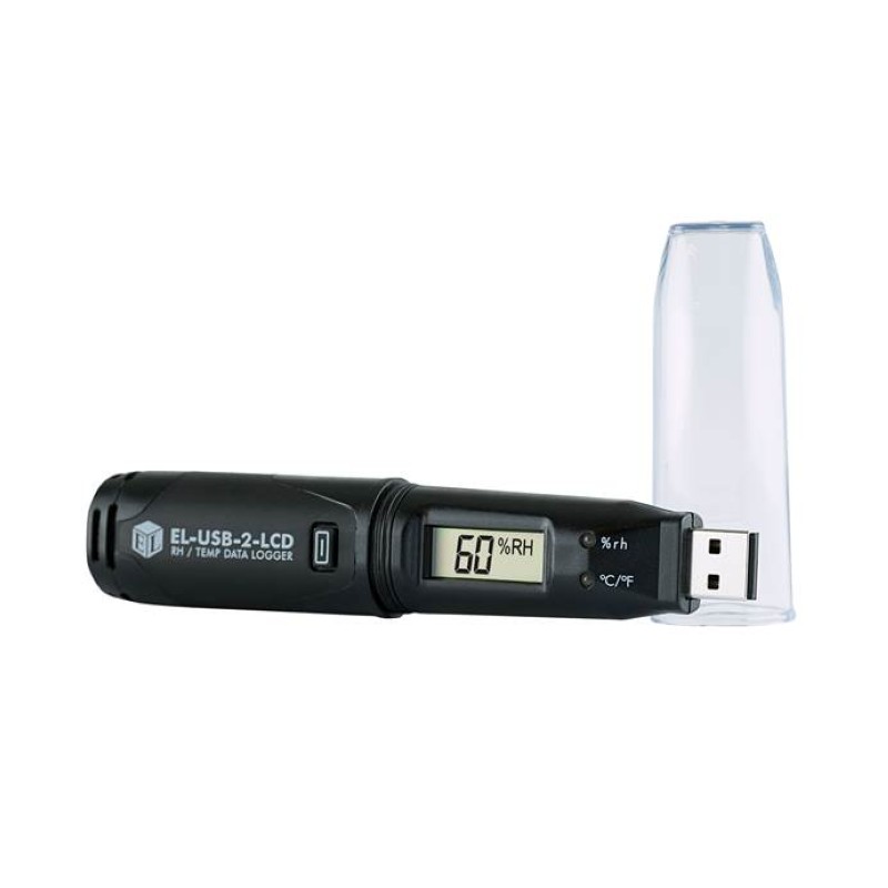 Lascar EL-USB-2-LCD 带显示温度湿度数据记录仪带软件导出数据-35-80°C精度±0.55度 湿度100%RH ±2.25%RH