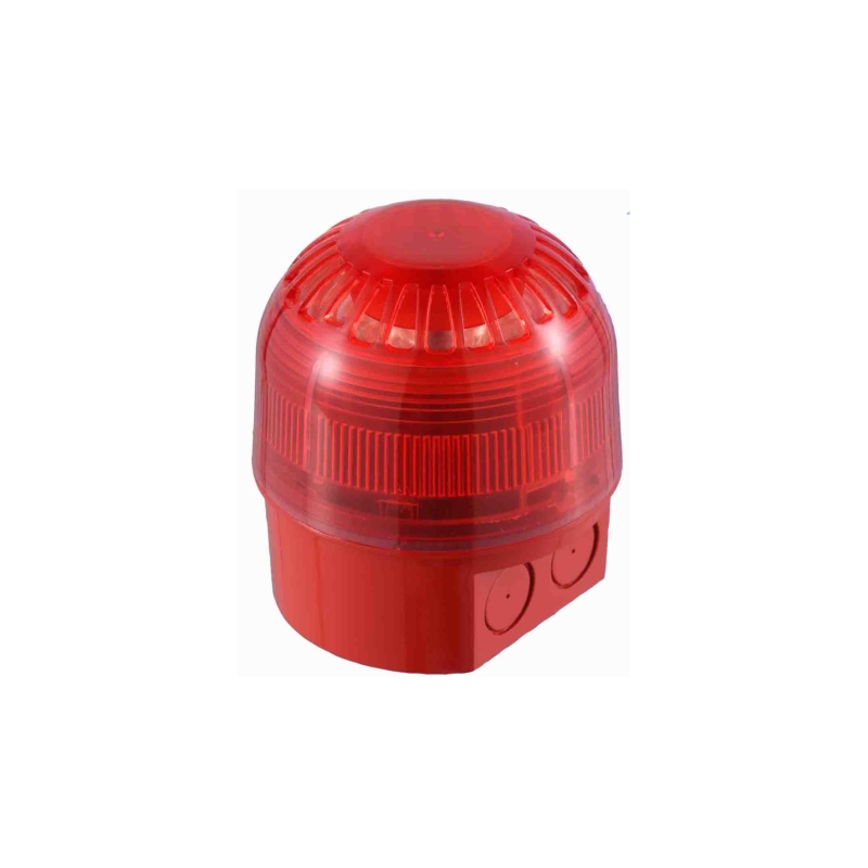 PSC-0042 Klaxon 声光报警器17-60V直流 红色灯罩IP65直流 106dB