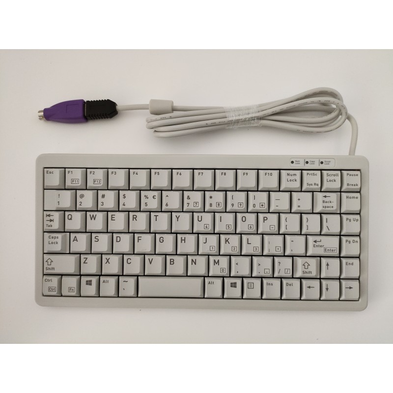 樱桃Cherry G84-4100LCMEU-0工控键盘 PS2USB接口白色欧洲布局86键