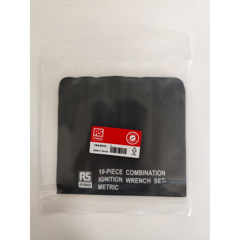 RS Pro 184-8033 10件中碳钢公制扳手套件4、4.5、5、5.5、6、7、8、9、10、11mm
